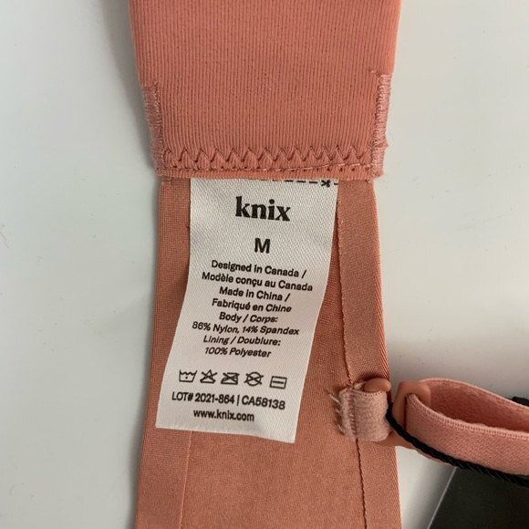 Knix Women Size M Pink Ginger Infinity Bra The Knix Fit - Picture 3 of 9